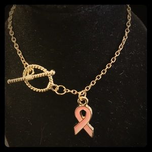 Lovely Cancer Survivor Pink Ribbon Charm Bracelet
